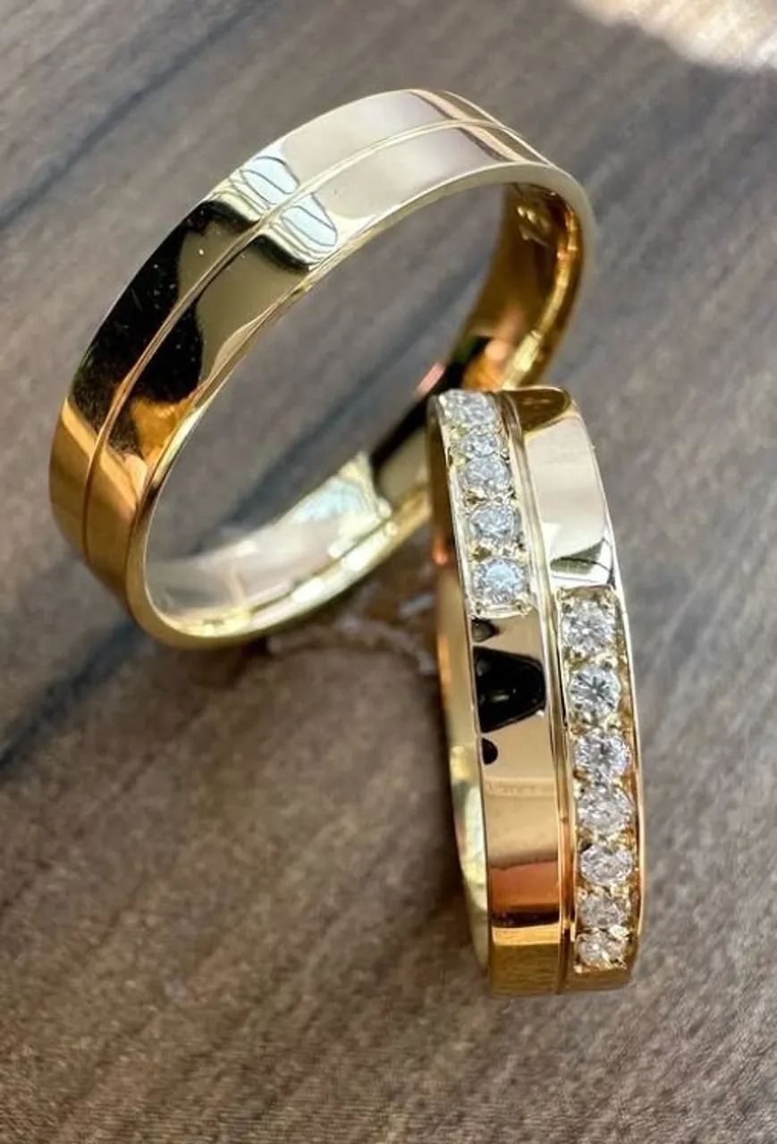 Par de aliança em Ouro 18k  - Foto 2