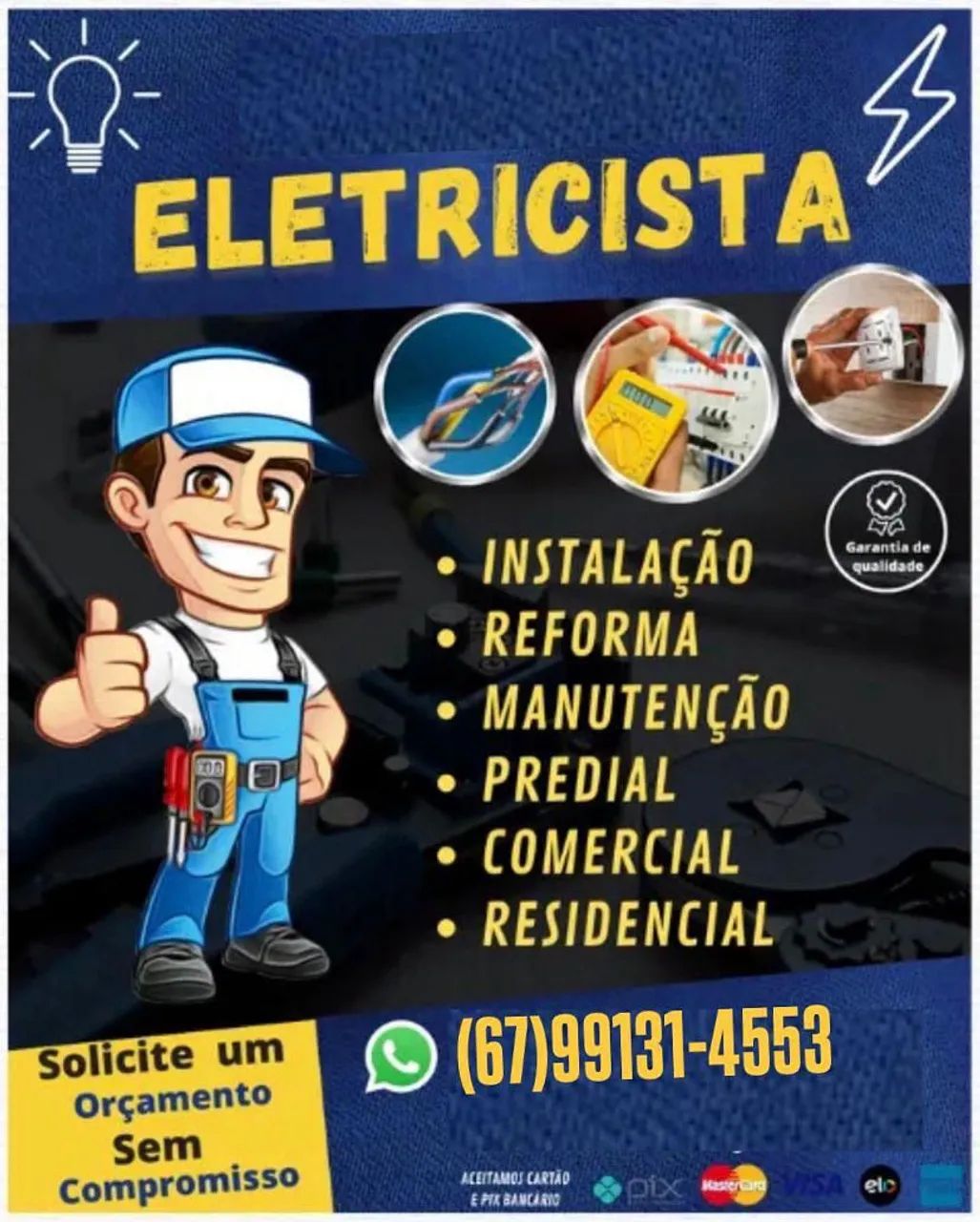 Eletricista com o melhor preço e garantia!