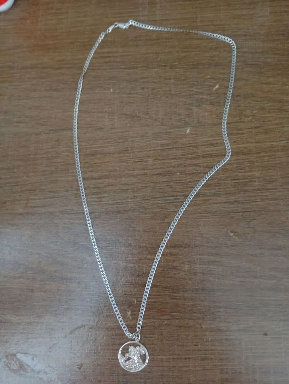 Vende_se corrente de prata 925 com pingente do são Jorge  - Foto 2