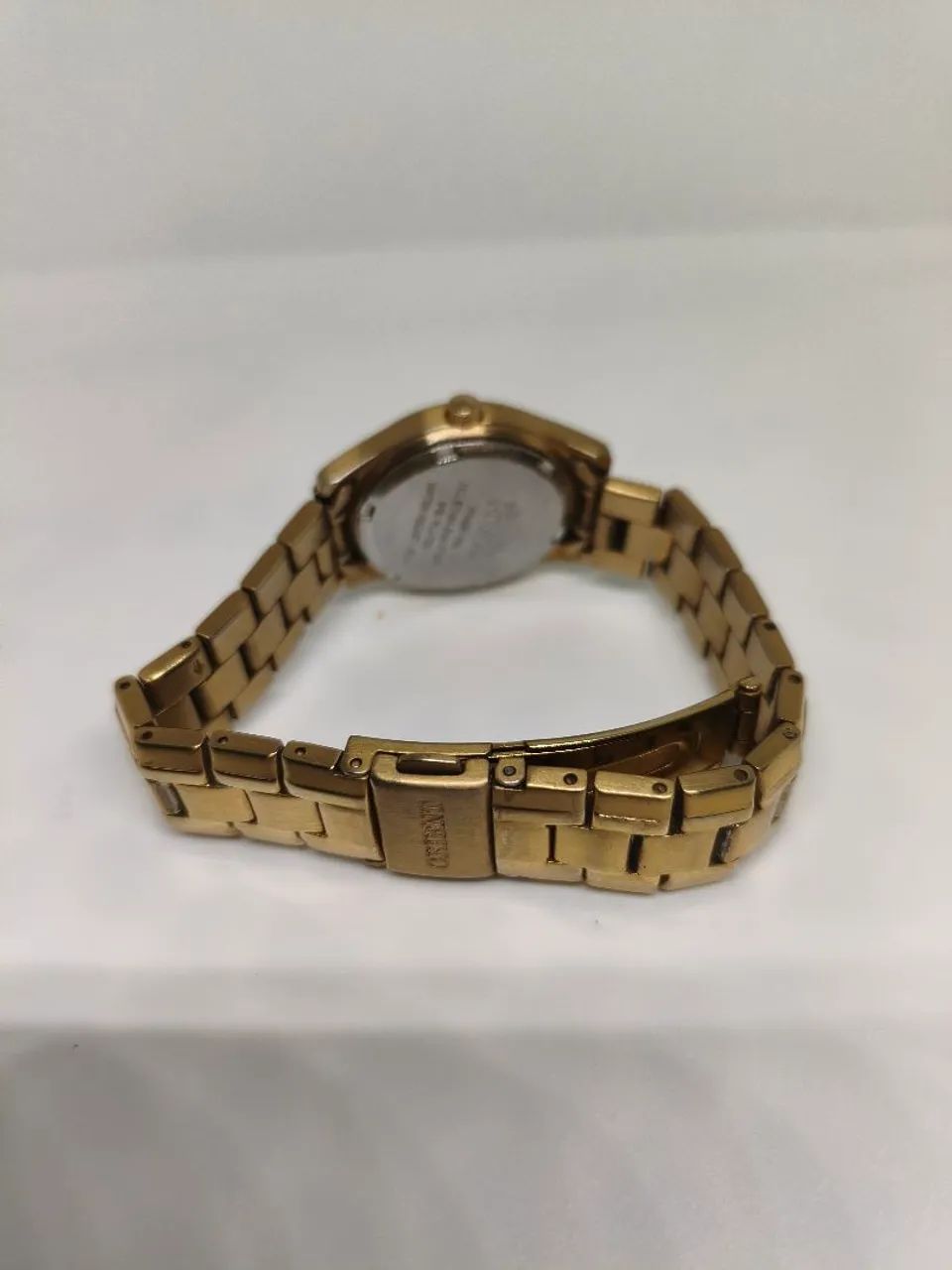 RELOGIO ORIENT FEMININO DOURADO MOSTRADOR BRANCO DATA ORIGINAL - TAM 16CM - Foto 3