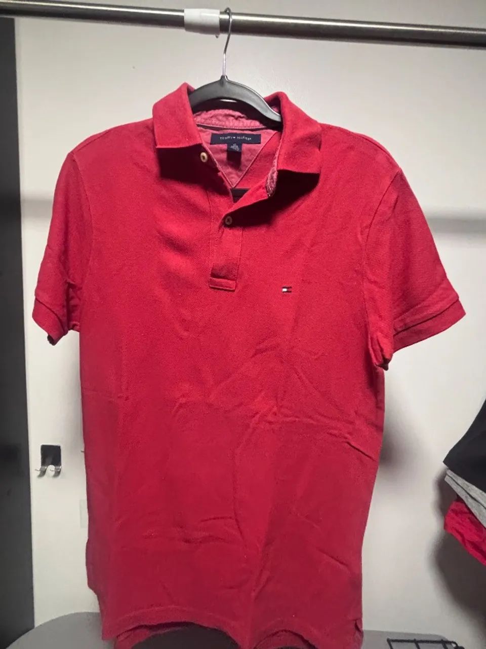 Camisa Polo Tommy Hilfiger vermelha tamanho P orginal