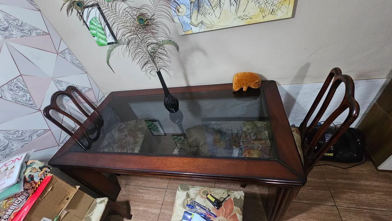 Mesa Madeira Maciça + 6 Cadeiras