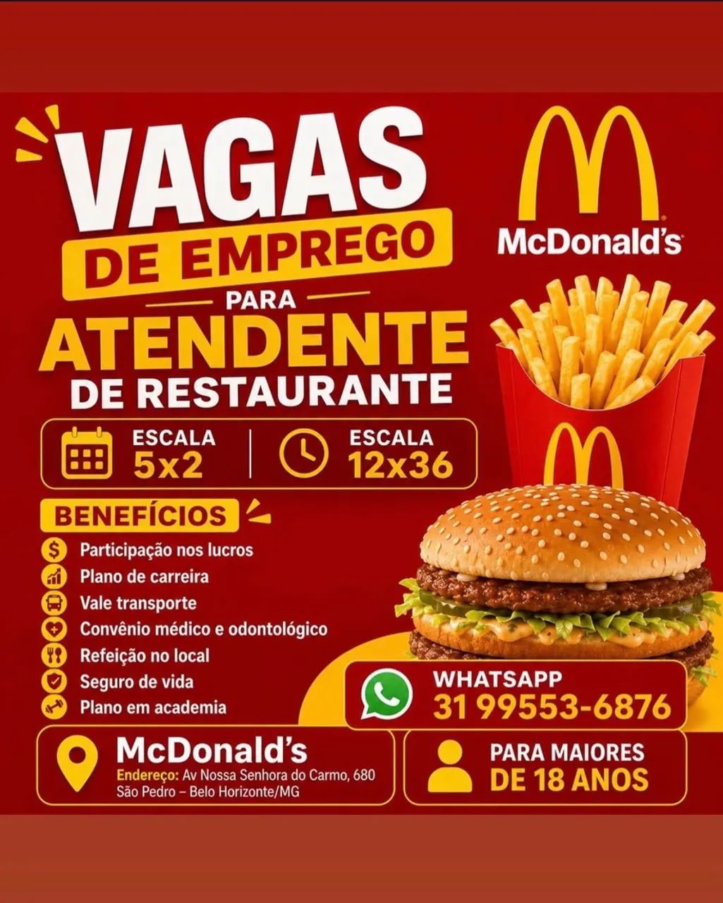 Vagas de atendente 