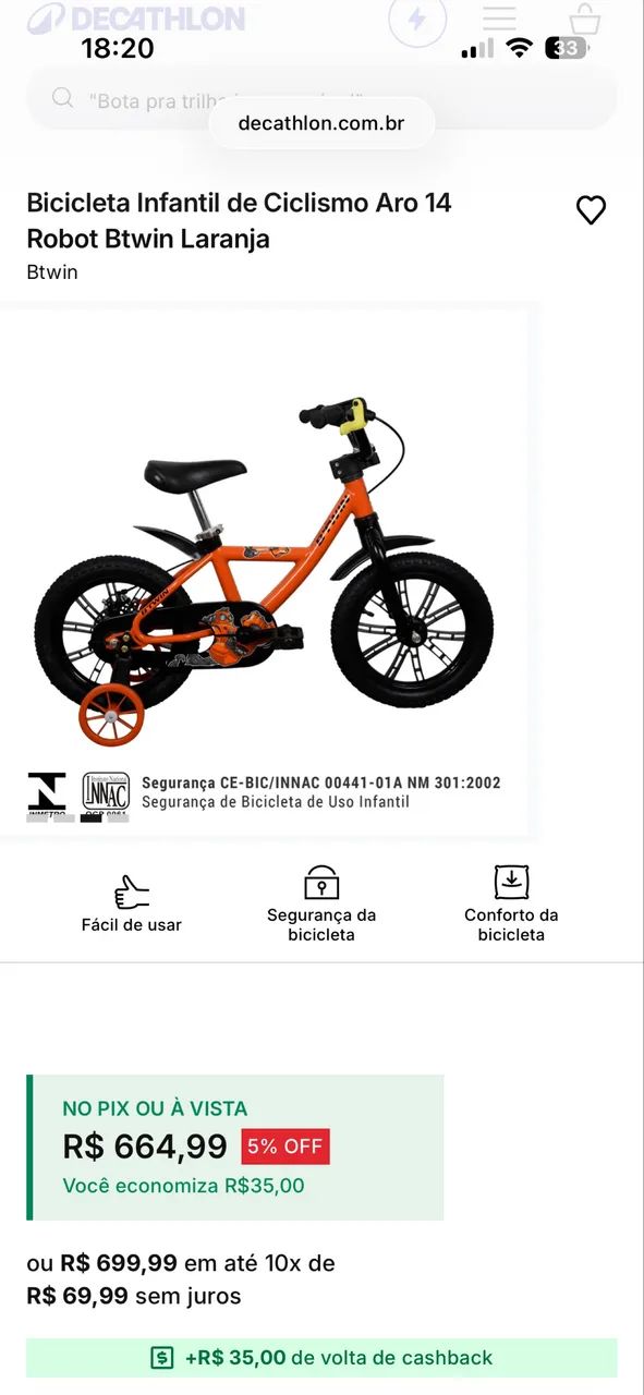 Bicicleta infantil aro 14 - decathlon  - Foto 4