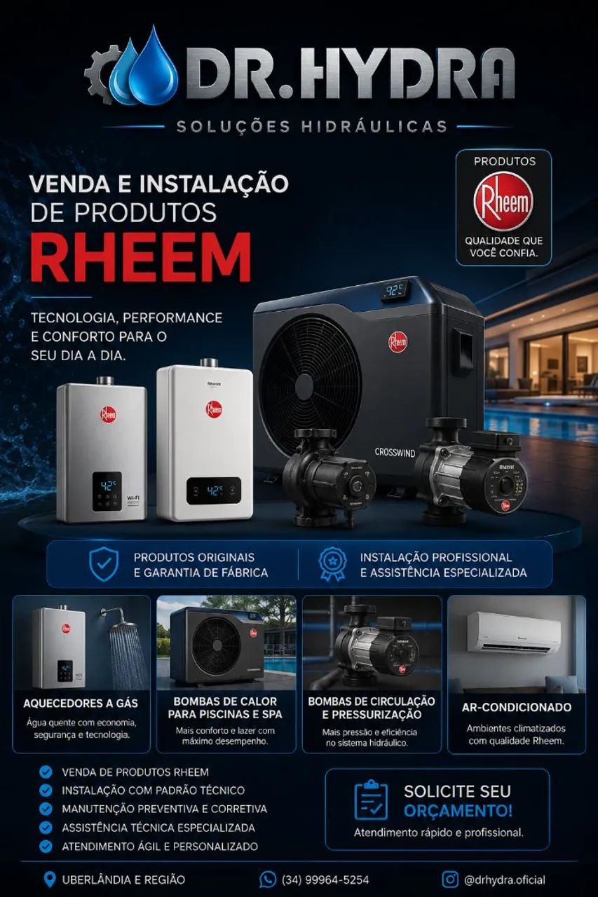 ? VENDA E INSTALAÇÃO DE PRODUTOS RHEEM
