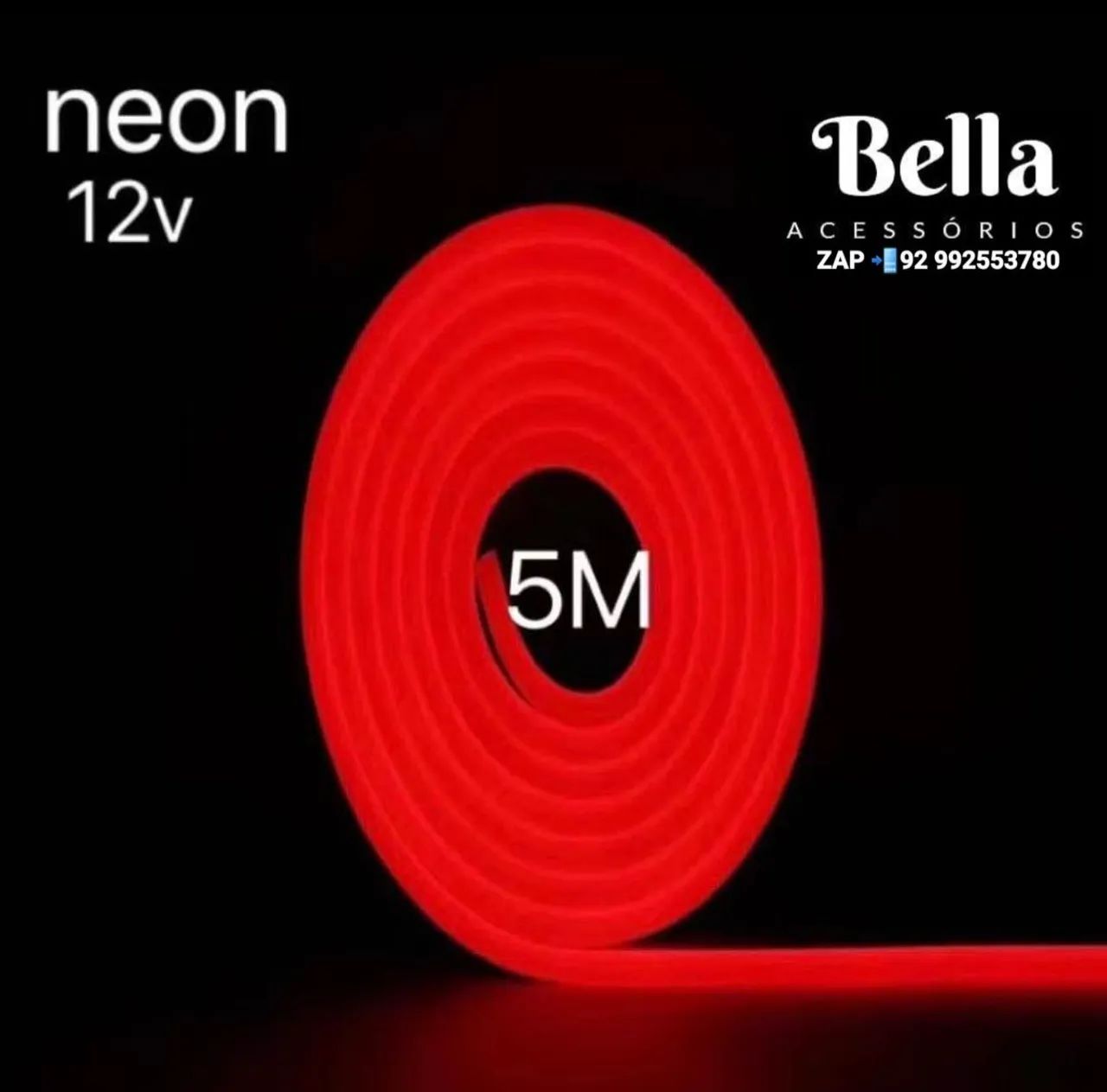 FITAS LED ROSA/VERMELHO DE 5M DECORAÇÃO C/ A FONTE 12W - Foto 5
