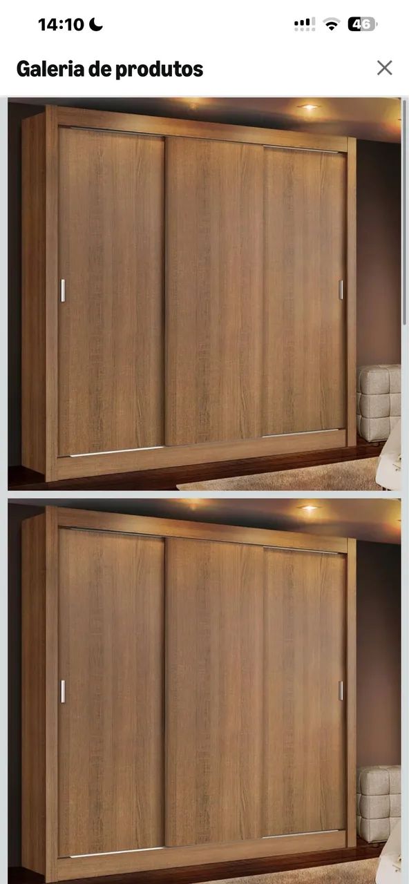 Guarda Roupa Casal Madesa Mônaco 3 portas de correr Rustic - Foto 3
