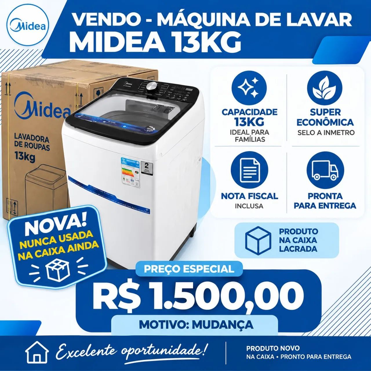 Máquina de lavar 13kg