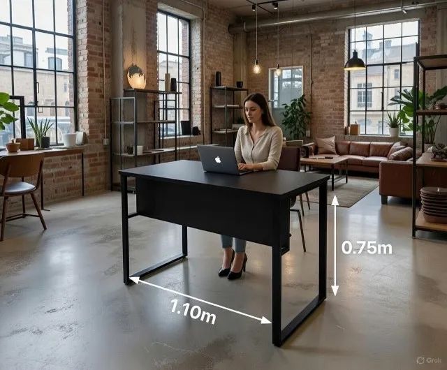 Escrivaninha Reforçada 1,1m NOVA Mesa Multiuso para Computador Notebook Estudo Escritório - Foto 4