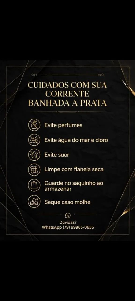 Correntes Banhada a Prata - Foto 4