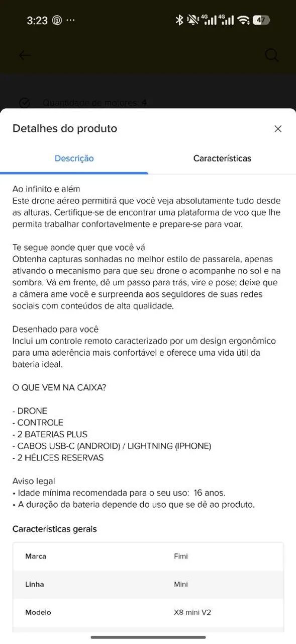 Drone Xiaomi Fimi X8 mini V2 4k laranja 2 baterias plus - Foto 3