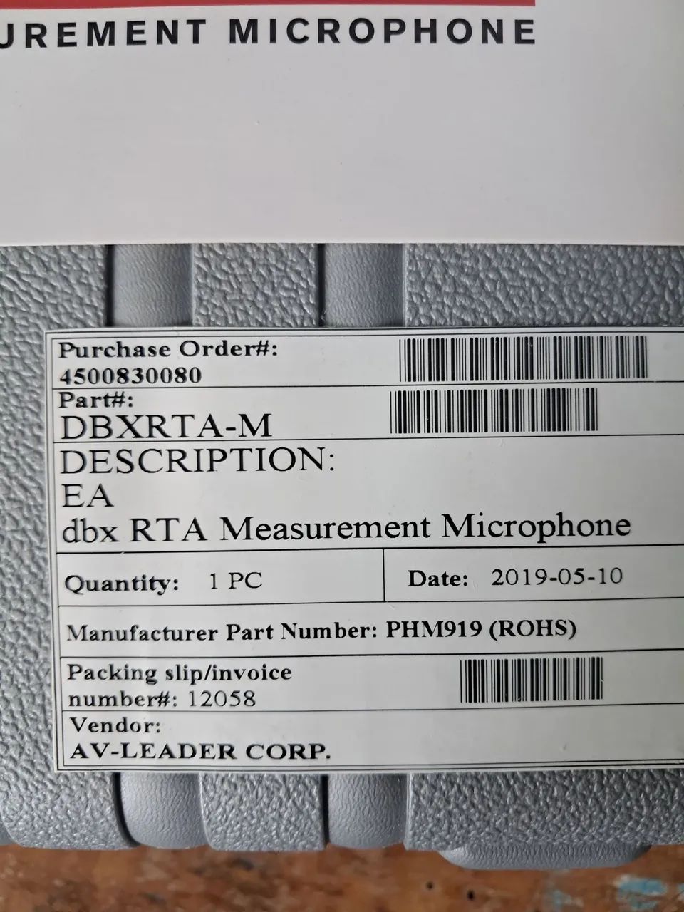 Microfone omnidirecional RTA dbx  - Foto 3