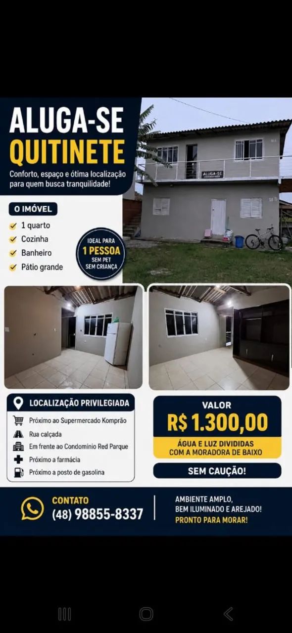 Kitinet para 1 pessoa 