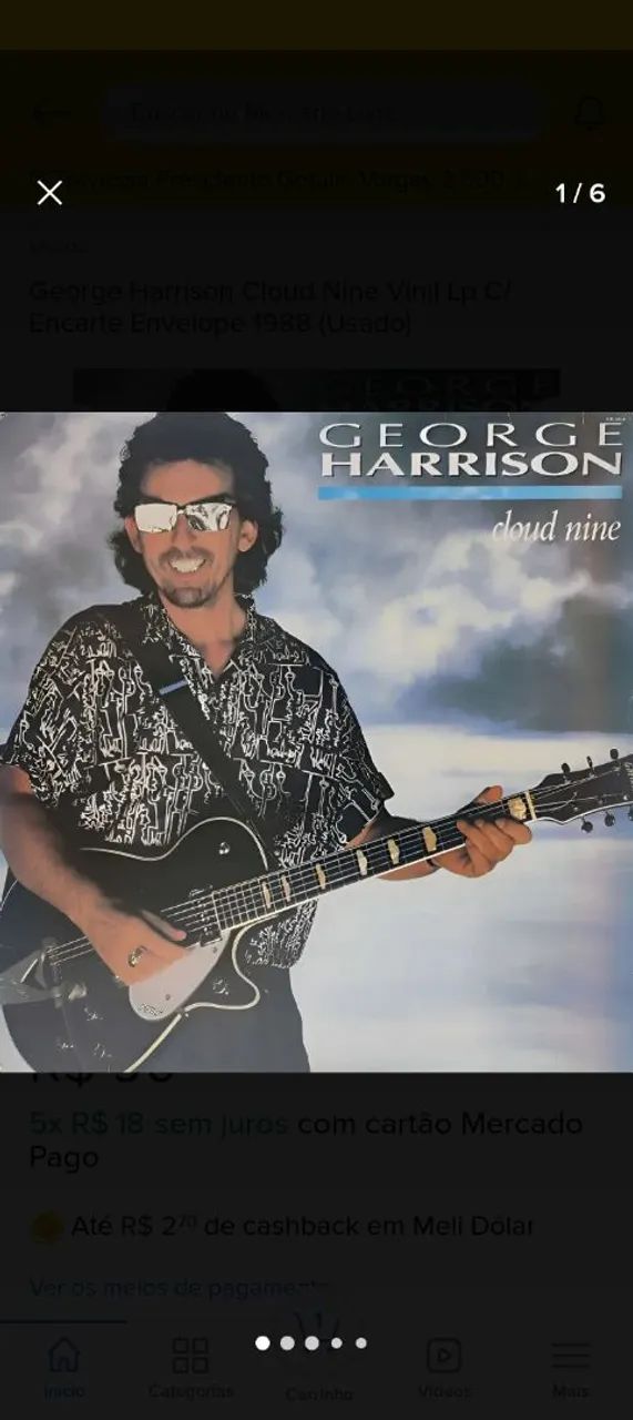 Lp George Harrison, cloud 9, otimo - CDs, DVDs etc - Barro Duro