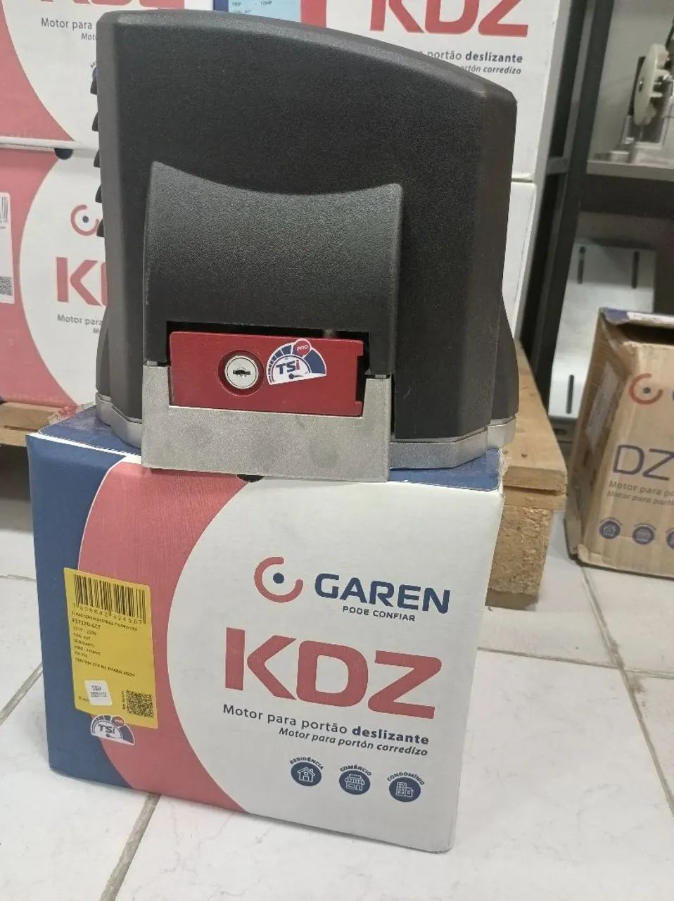 MOTOR PARA PORTÃO GAREN KDZ SEMI INDUSTRIAL TSI PRO  4 SEGUNDOS COM INSTALAÇÃO JÁ INCLUSA  - Foto 5