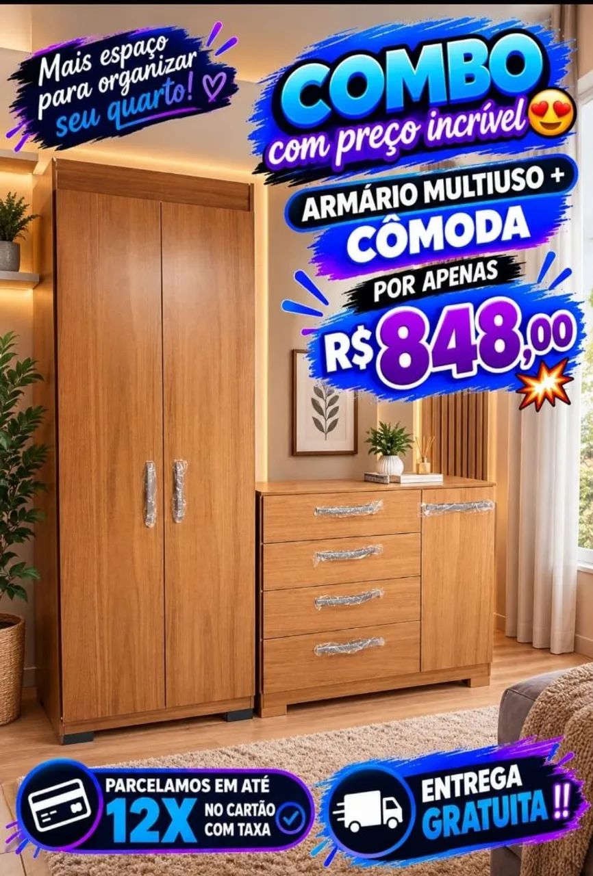 Combo armário multiuso + cômoda  - Foto 3