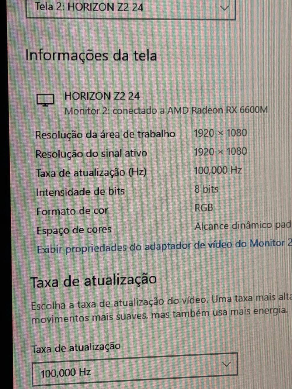 MONITOR 24 polegadas 100Hz