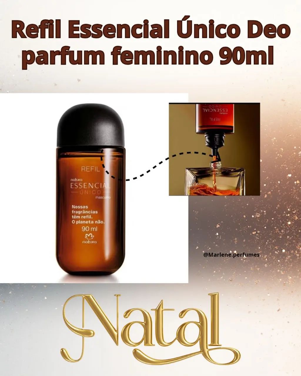 Refil Essencial Único Deo parfum feminino, 90ml 