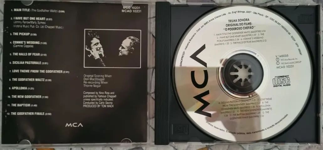 CD The Godfather Trilha Sonora Original 1993 Nino Rota - Foto 2