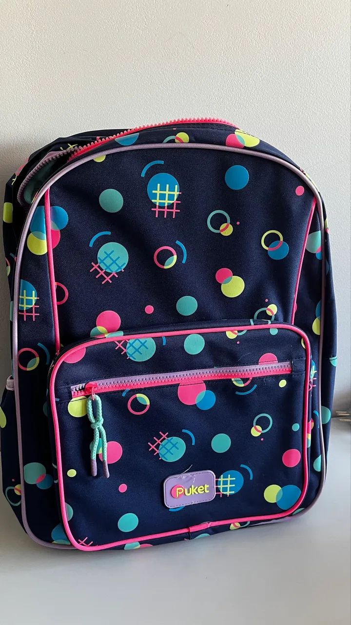 mochila grande costas geométrica puket
