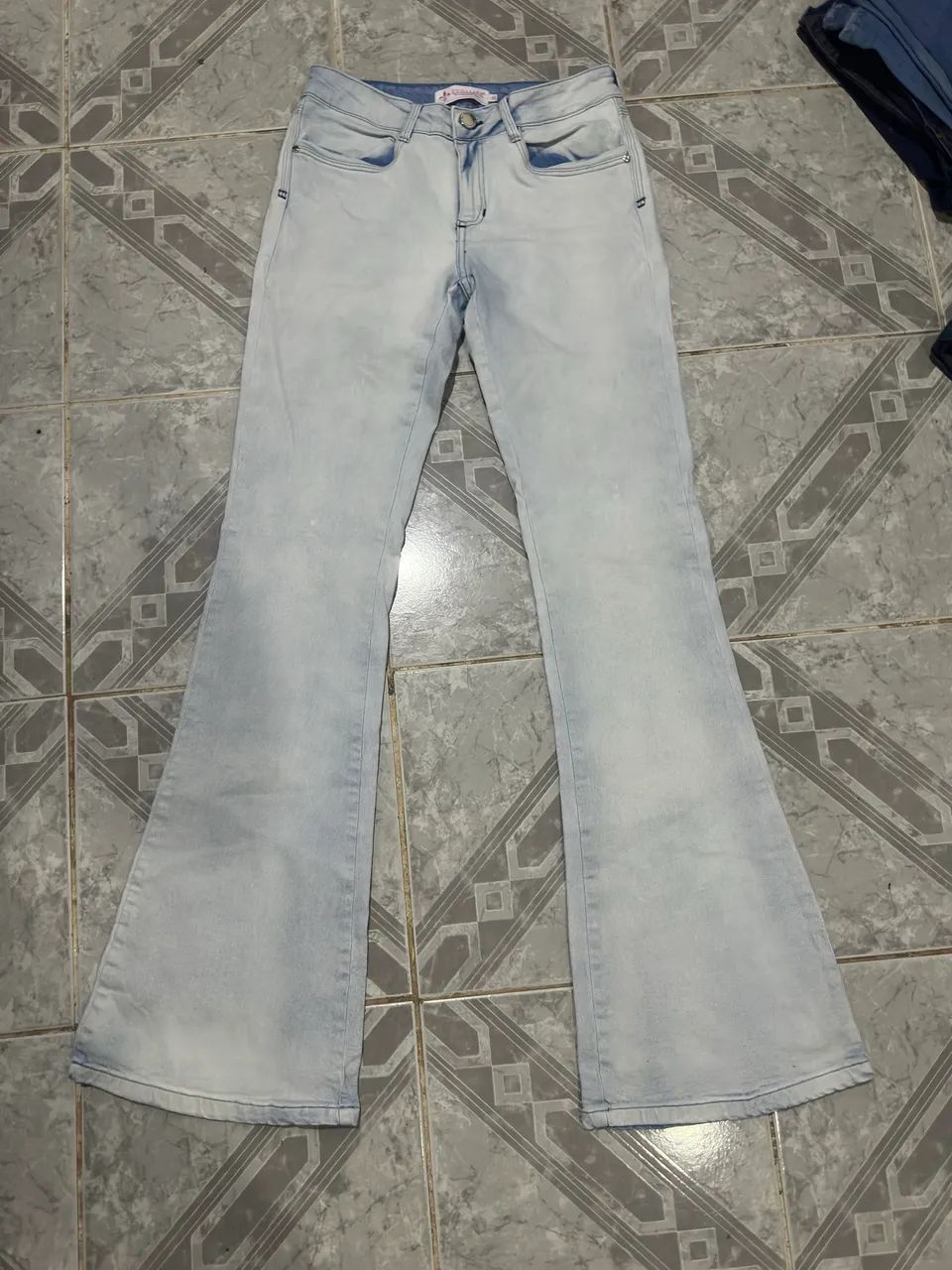 Calça flare jeans 38