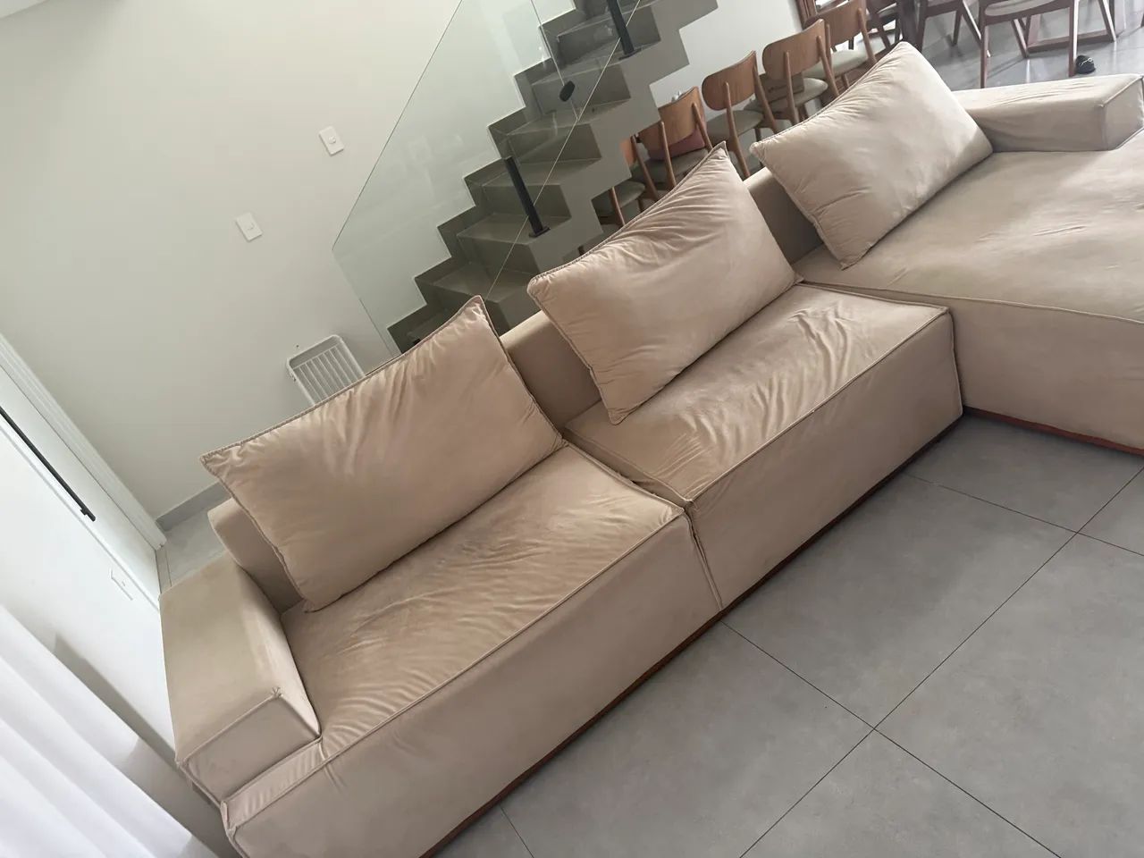 Sofá com chaise 3 lugares  - Foto 2