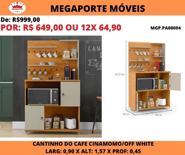 Aparador 2 Portas Canto do Café