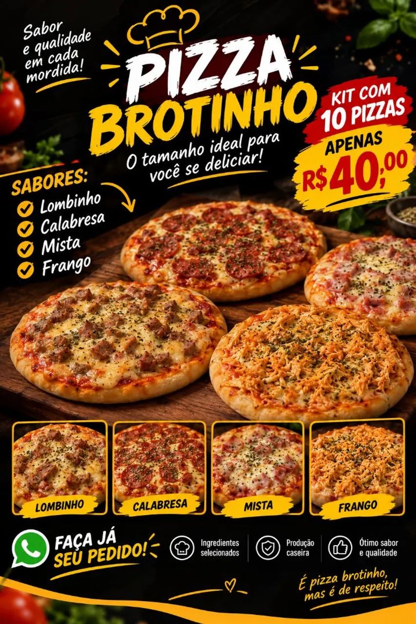 Kit pizza brotinho 