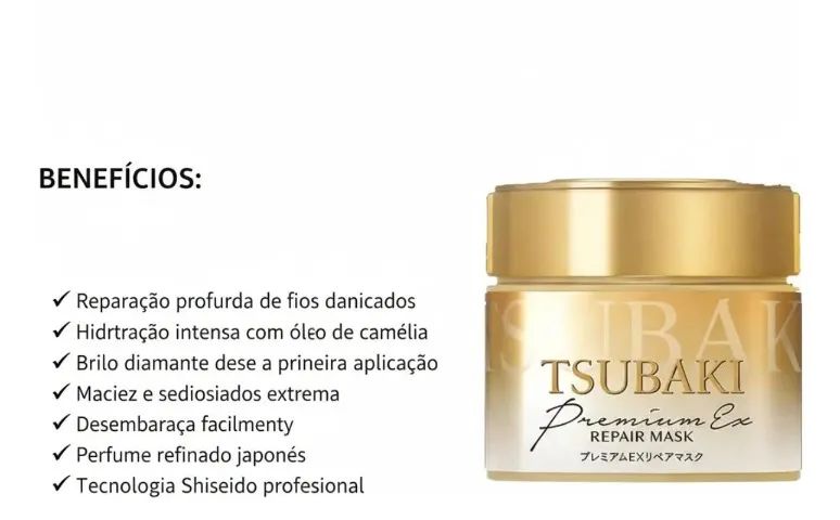 Máscara Capilar Tsubaki Gold Premium EX - Foto 5