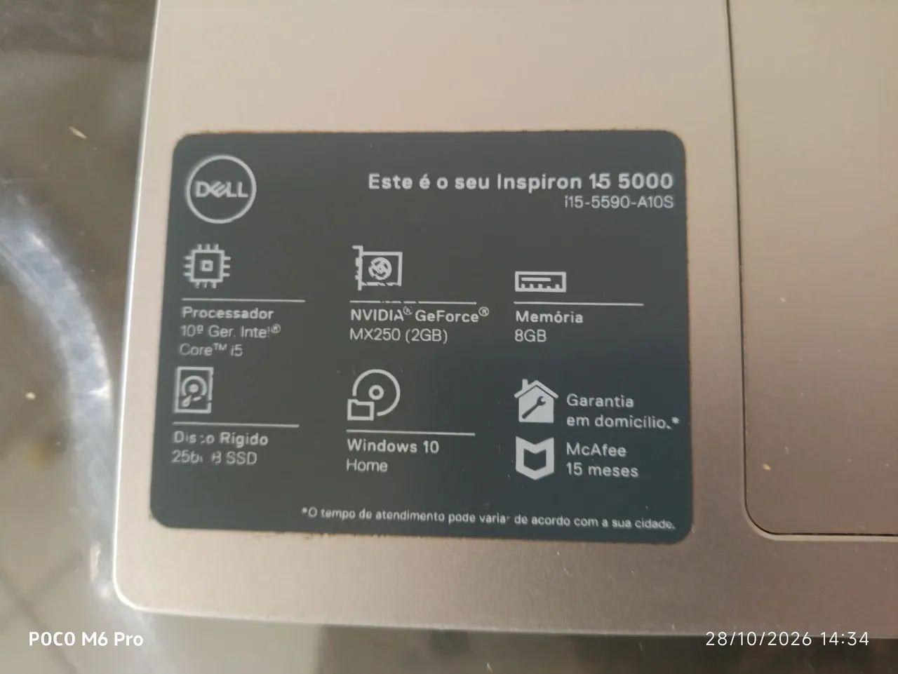 Notebook Dell i5 10ª ger. com placa de vídeo - Foto 2