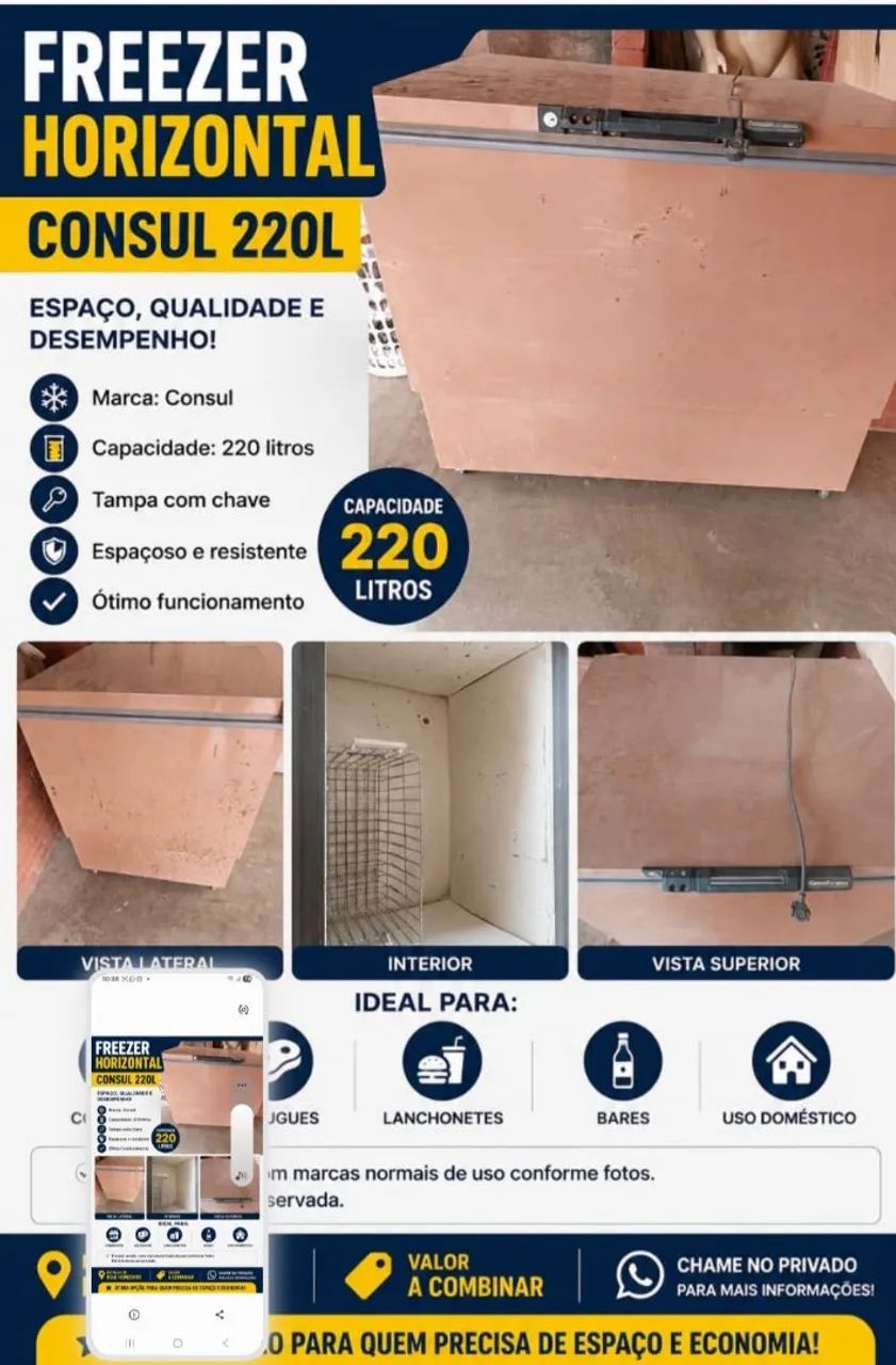 Freezer horizontal 220L Consul