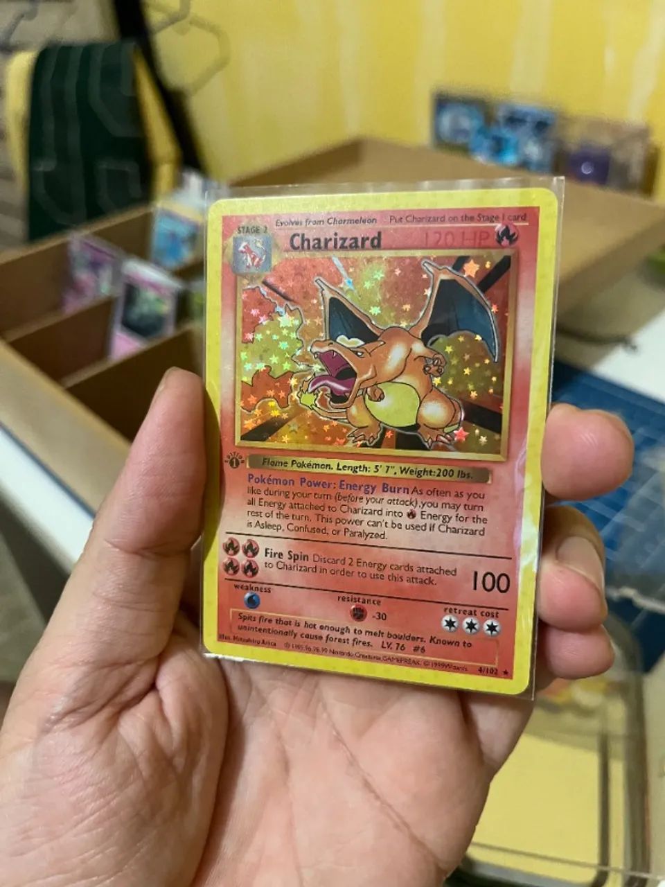 Carta (PROXY/FALSA) Pokémon Charizard 1 Edition - Foto 5