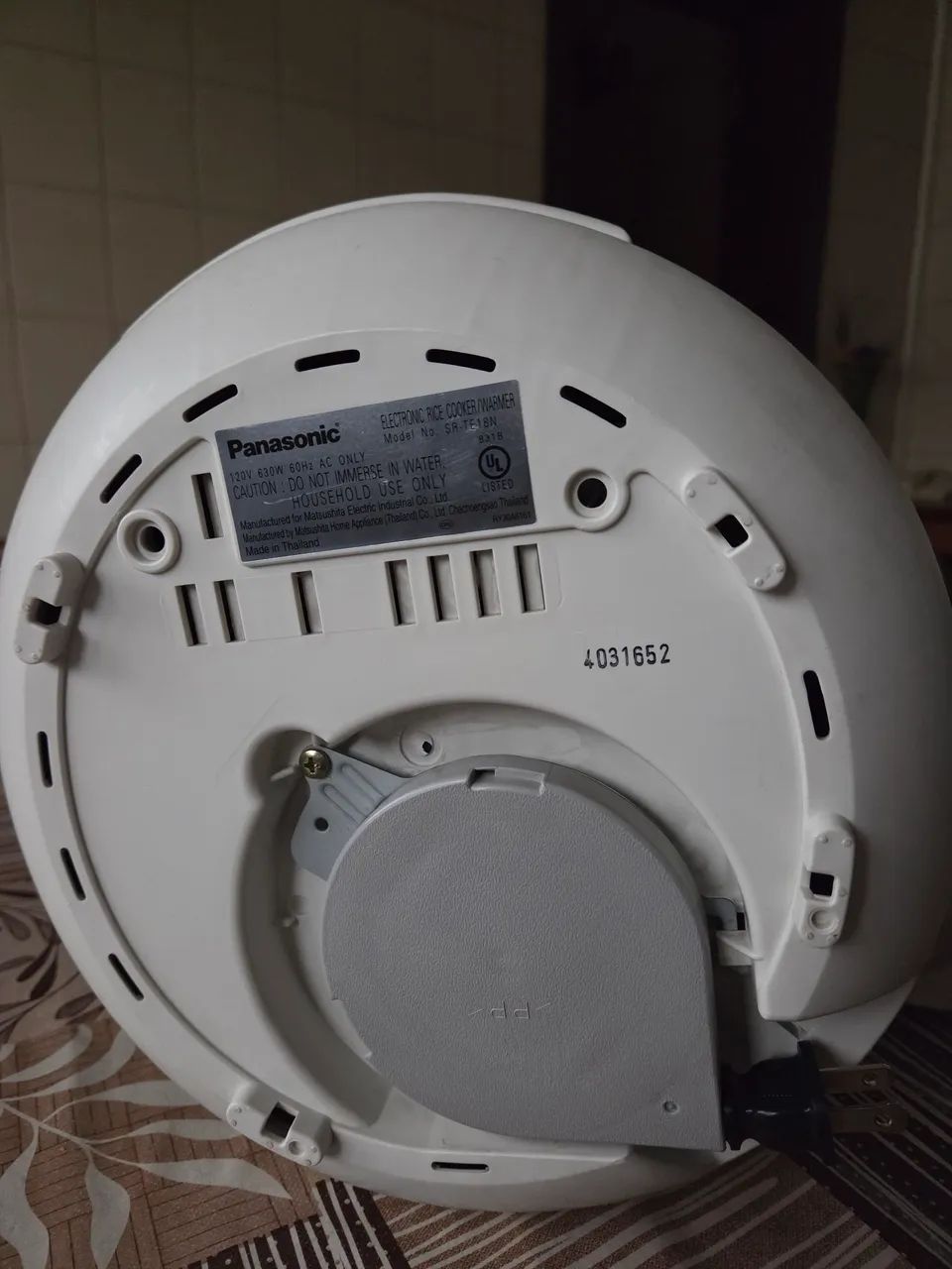 PANELA ELÉTRICA PARA ARROZ PANASONIC , MADE IN THAILANDIA  , NOVA  , VINTAGE , 10XIC. ! - Foto 4
