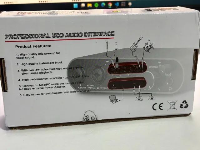 Interface de áudio BOMGE BMG-22S, placa de som profissional de 32 bits/192kHz - Foto 4