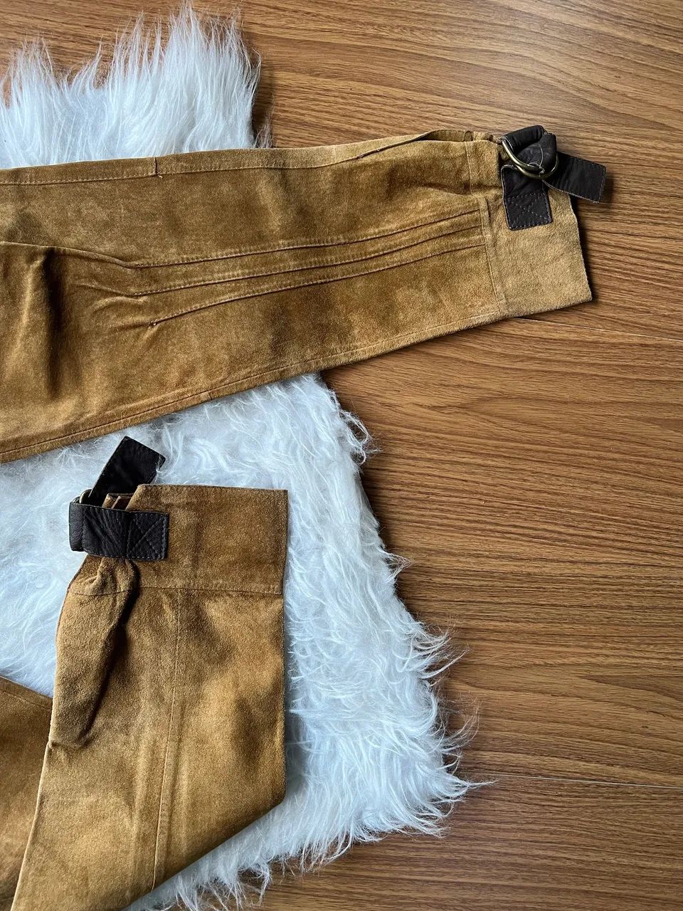 Calça de camurça em couro legítimo Tactile - Foto 3