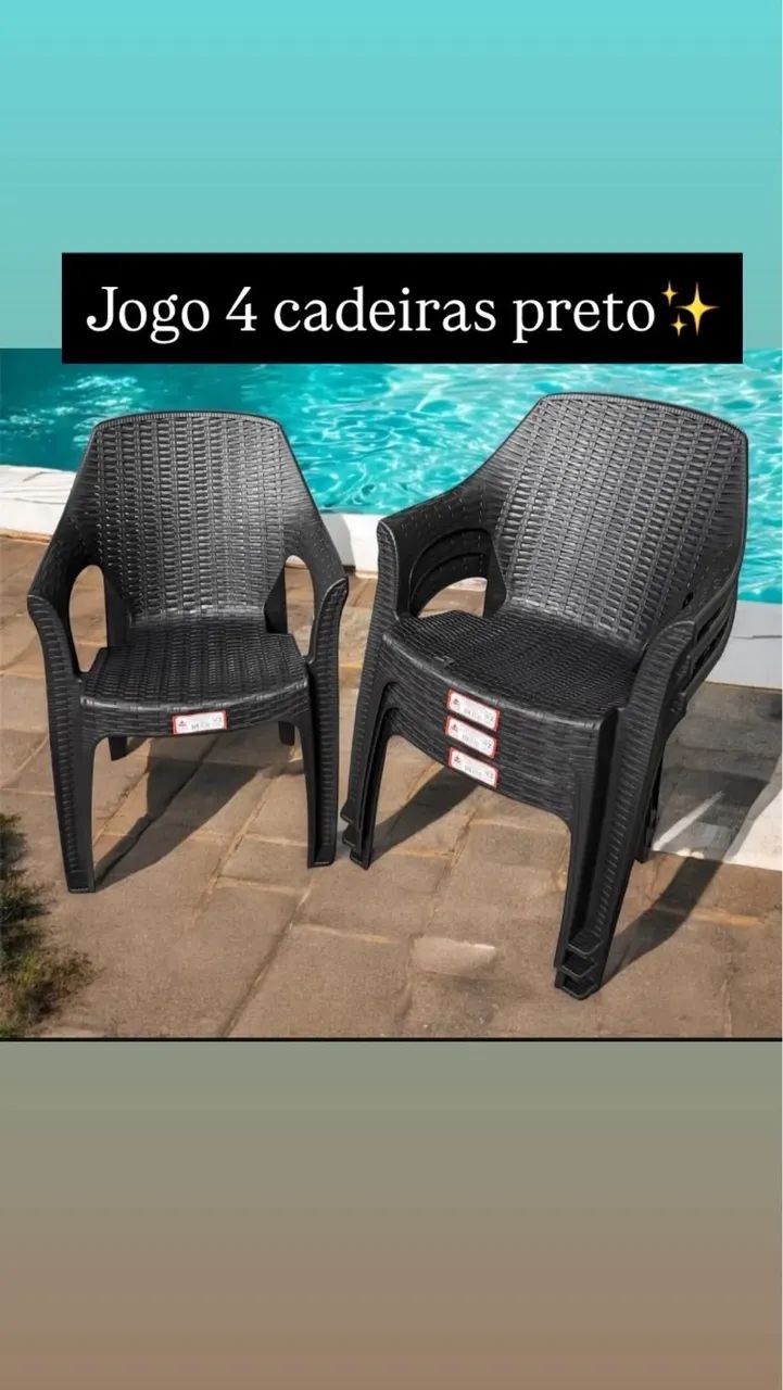 Jogo de 4 cadeiras luxo 