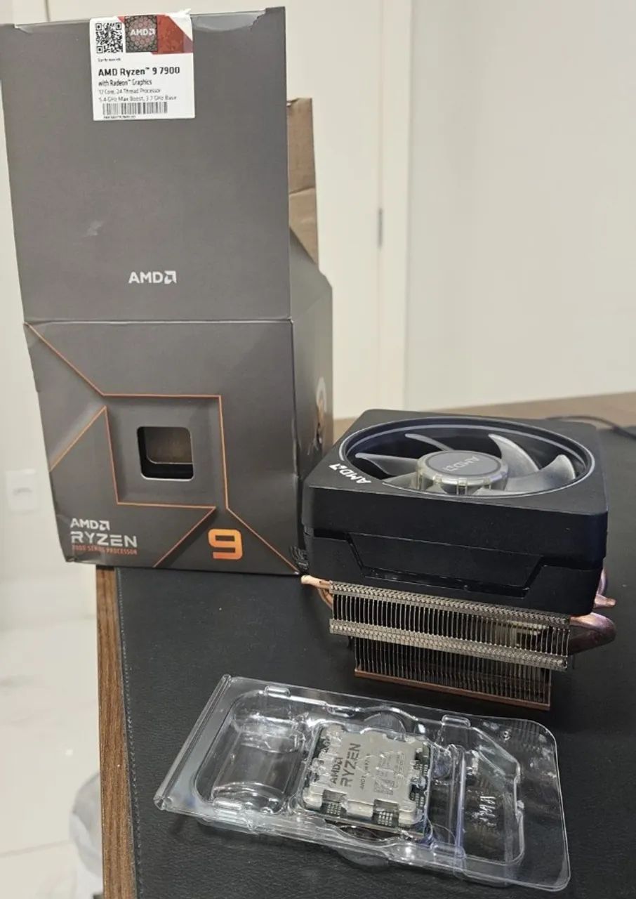 Processador AMD Ryzen 9 7900 AM5 12 núcleos + cooler Wraith Prism