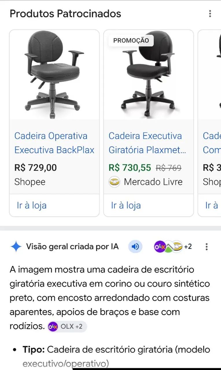 Cadeira de escritório executiva 