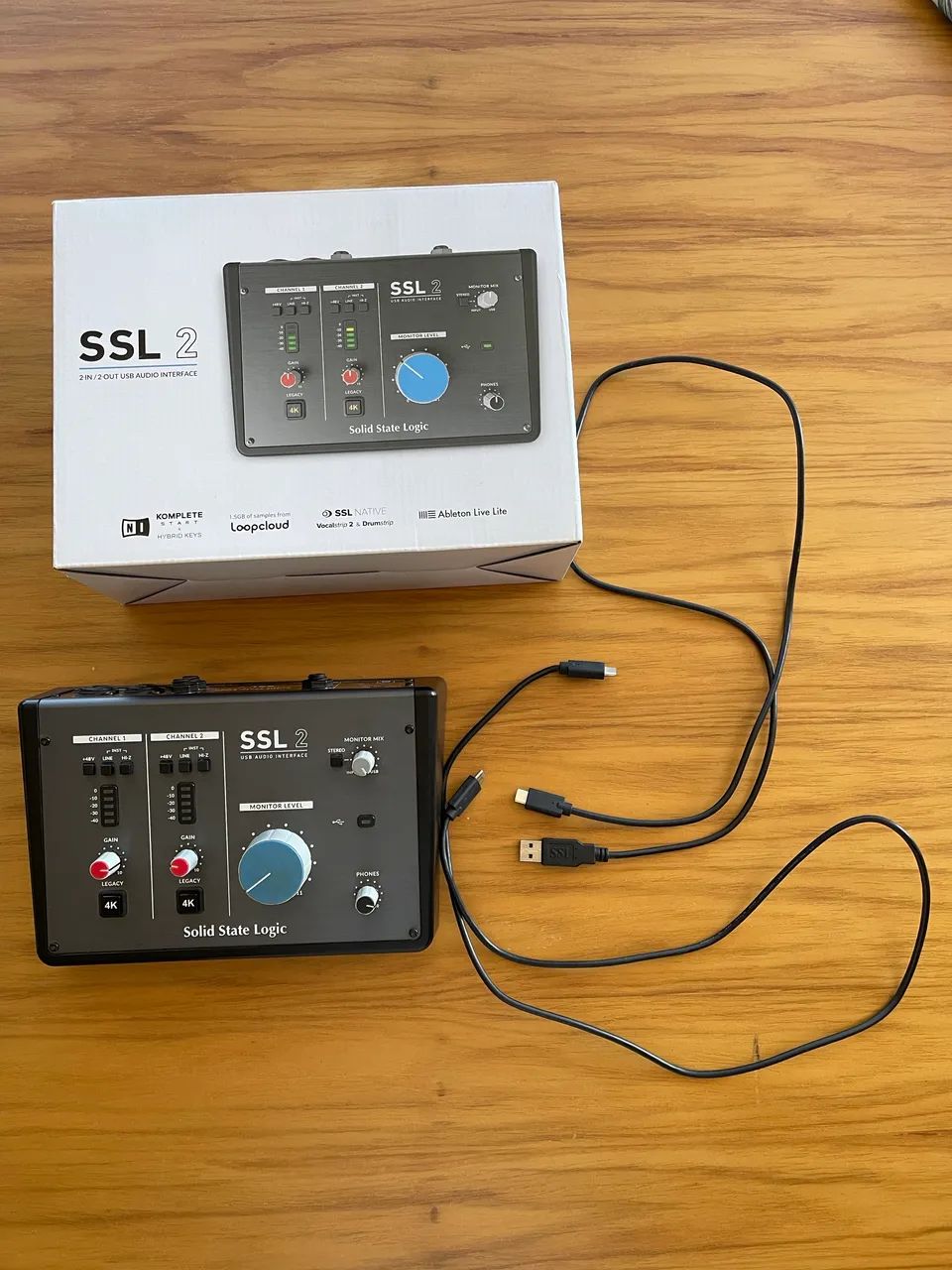 Interface de Áudio SSL 2 Solid State Logic (SSL) + Acessórios Originais - Foto 3