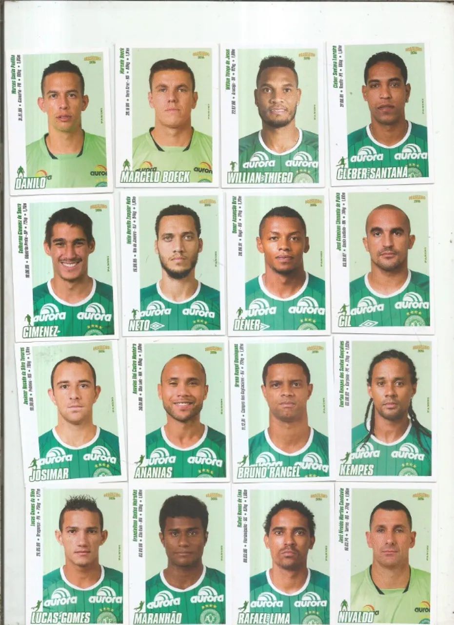 FIGURINHAS CAMPEOONATO BRASILEIRO 2016