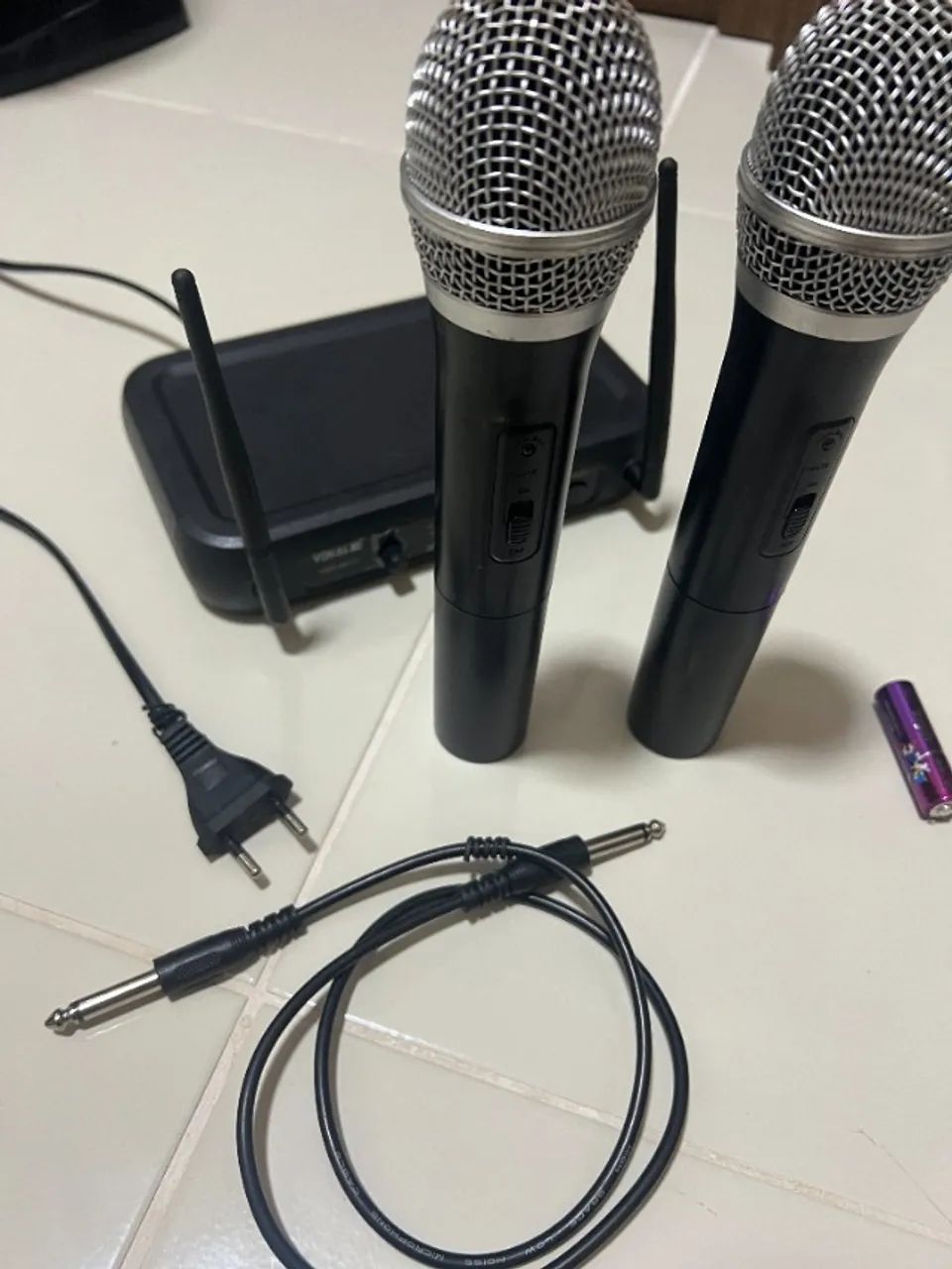 Microfone Sem Fio Vokal VWS-20 Plus - Duplo | VHF Profissional - Foto 5