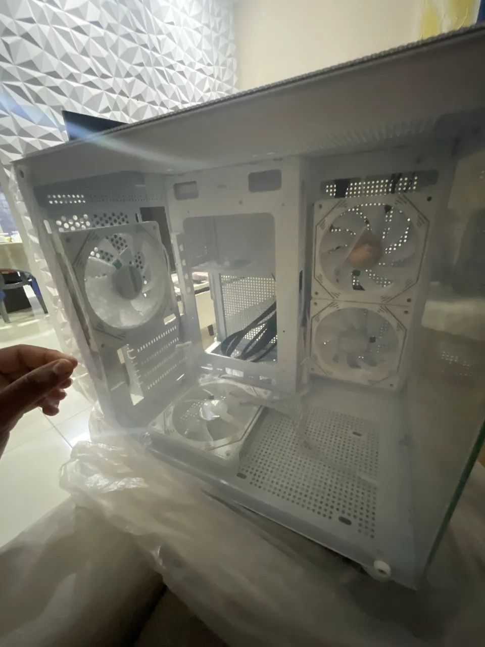 Gabinete Gamer branco Aquário  - Foto 2