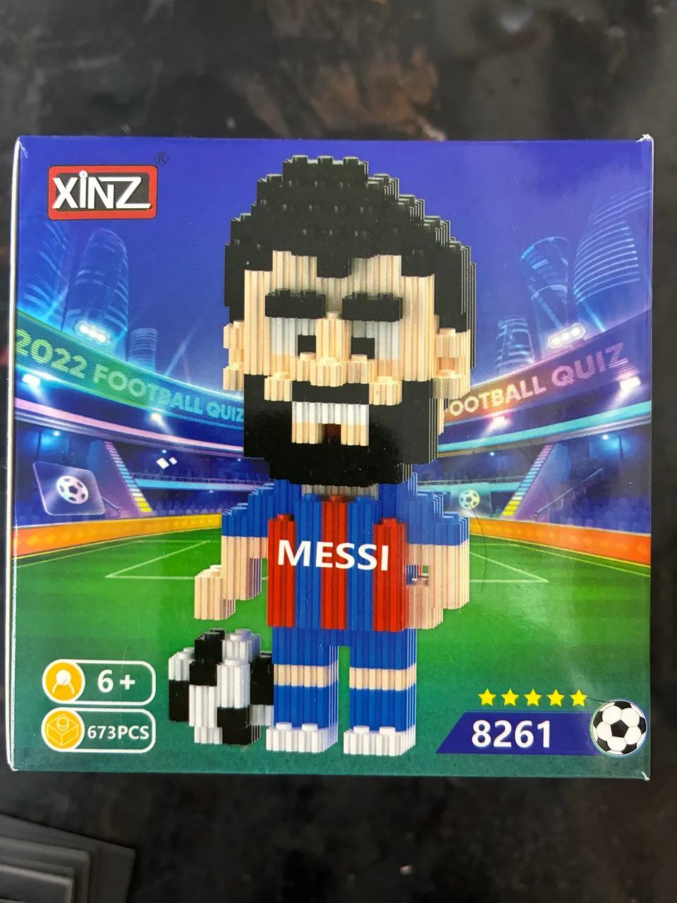 Bloco de Montar Messi Tipo Lego