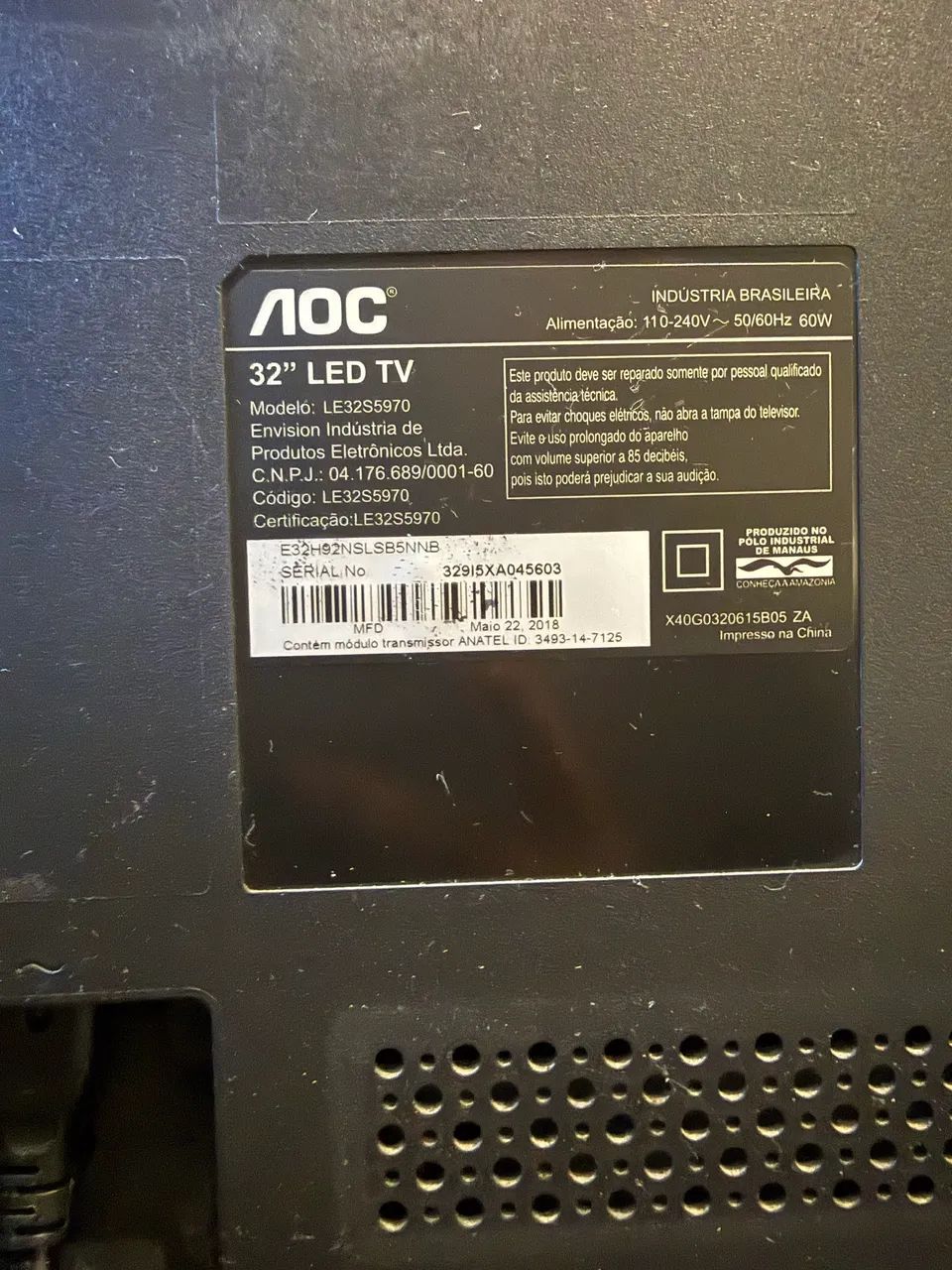 TV AOC 32 Polegadas HD (720p) - Foto 2