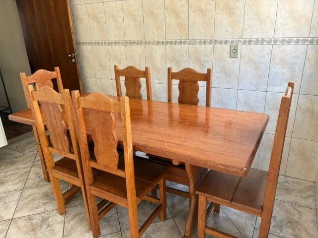Mesa de jantar de madeira - 6 lugares - Foto 3