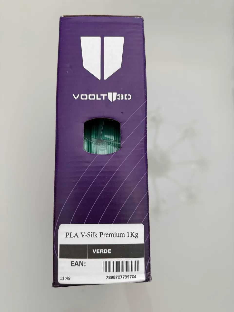 Filamento Pla V-silk Verde 1kg Premium Impressão 3d