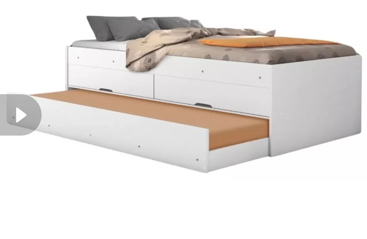 Vendo Cama de solteiro com duas gavetas e cama auxiliar  - Foto 2