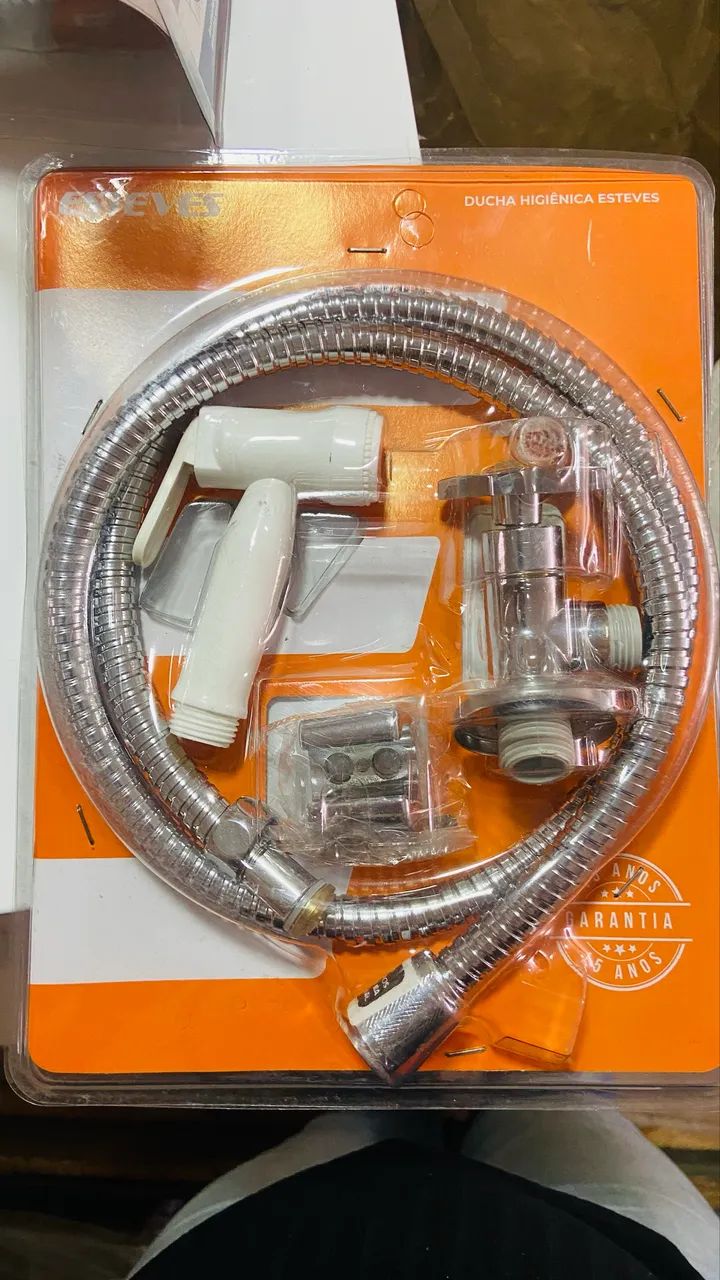 Ducha Higienica Base Metal Cromada com Chuveirinho Branco