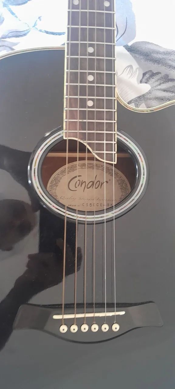 Violão elétrico condor com case gator - Foto 5