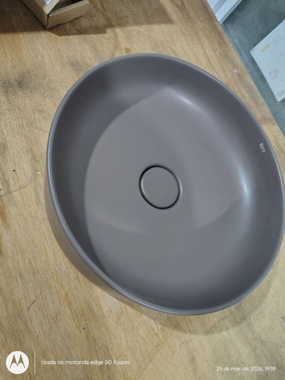 Cuba para Banheiro de Apoio Louça Redonda Cafe 39cm Terra Roca - Foto 3